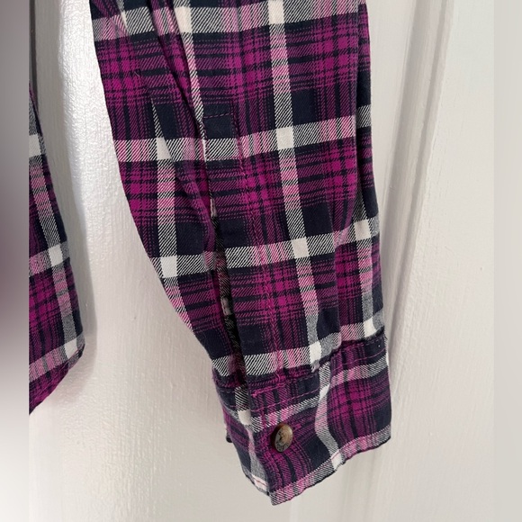 Eddie Bauer plaid button-up shirt - extra small - purple/pink - Picture 5 of 7